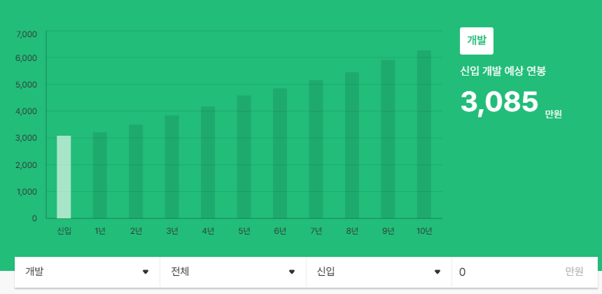 2025 신입 개발자 연봉(신입부터 10년차까지 공개)